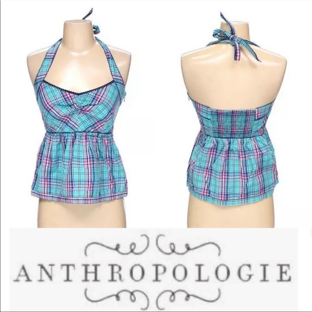 Plaid Halter tank by Edme and Esyllte